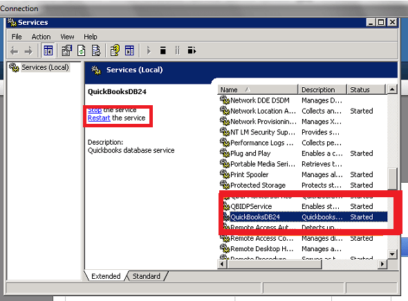 QuickBooks Database Manager Service
