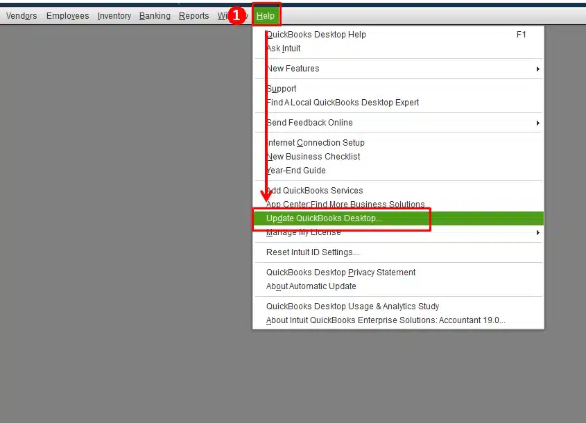Update the QuickBooks Program to the Latest Release