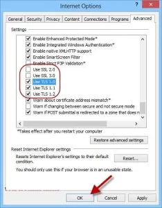Correct the SSL Settings