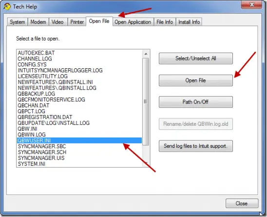 Renaming the QBWUSER.INI File