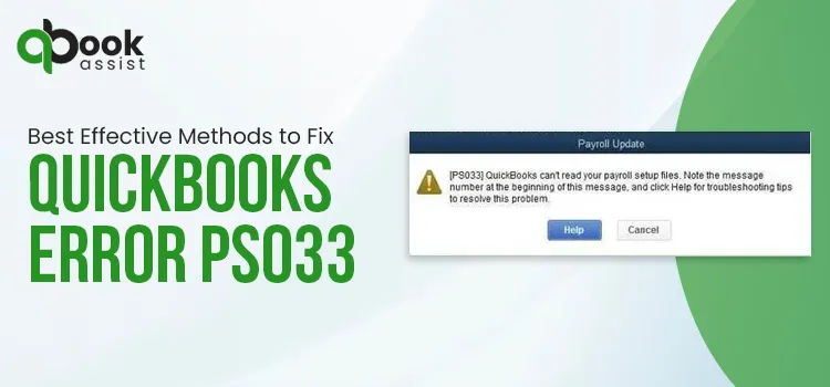 QuickBooks payroll error message PS033