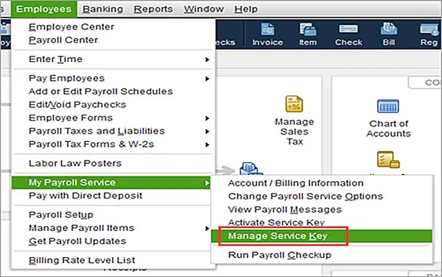My Payroll Service > Activate Direct Deposit