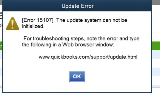 how to fix QuickBooks Error 15107
