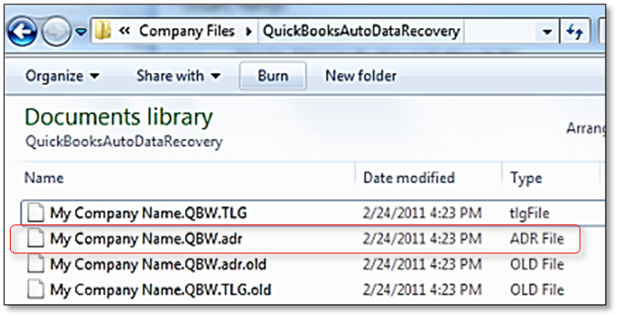 QBW.adr file